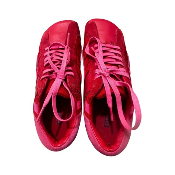 Vintage Y2K Diesel Archive Aquila Lace Up Tennis Shoes Womens 9 Pink Red Suede - Picture 3 of 16